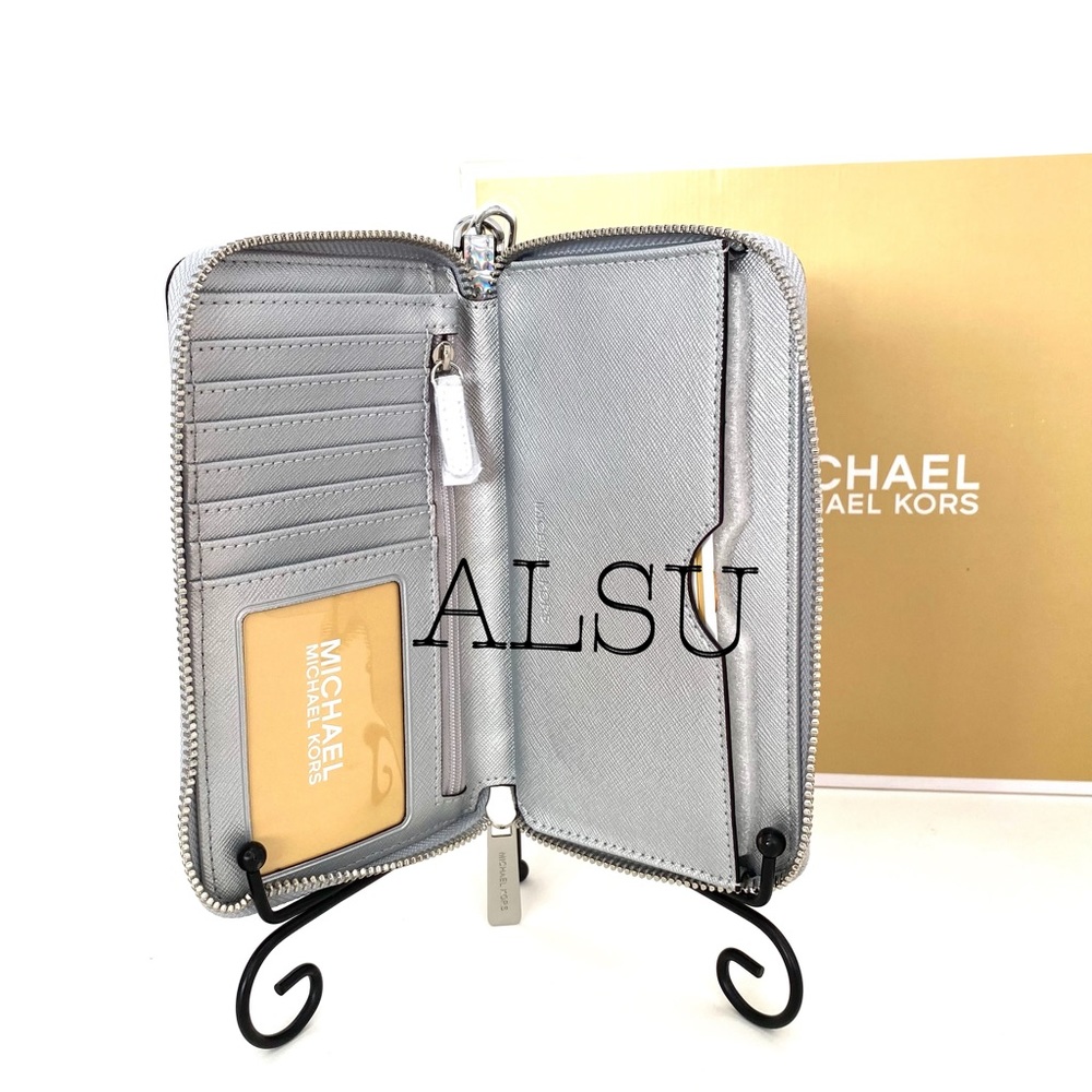 Michael Kors Large Flat Phone Case Wallet Metallic - Picture 3 of 7